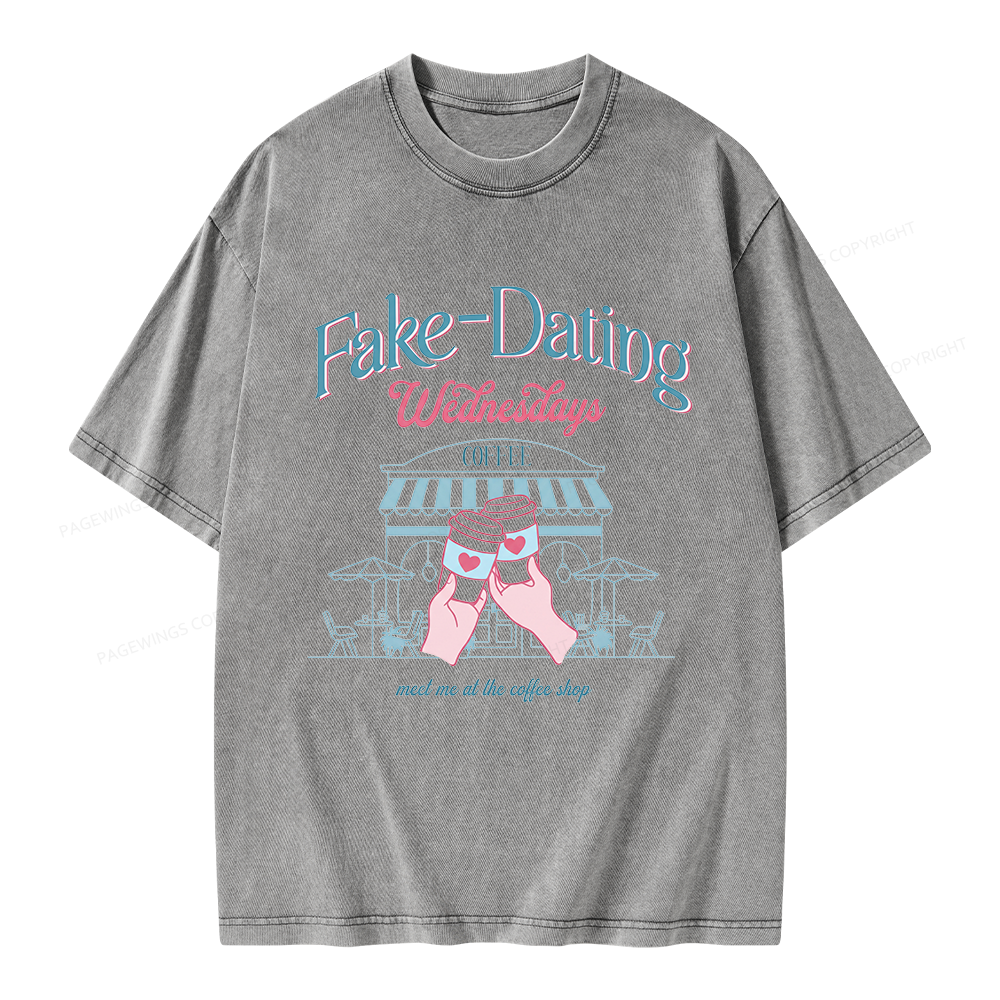 Pagewings Romance Readers Unisex Washed T-shirt