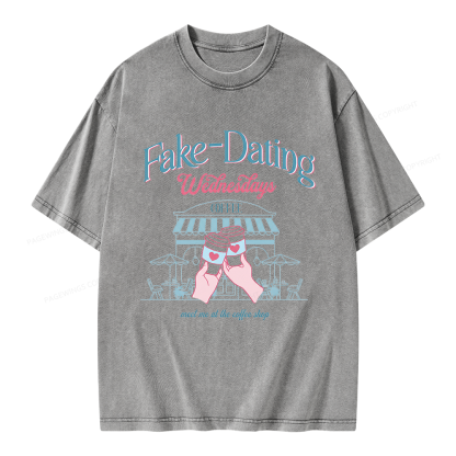 Pagewings Romance Readers Unisex Washed T-shirt