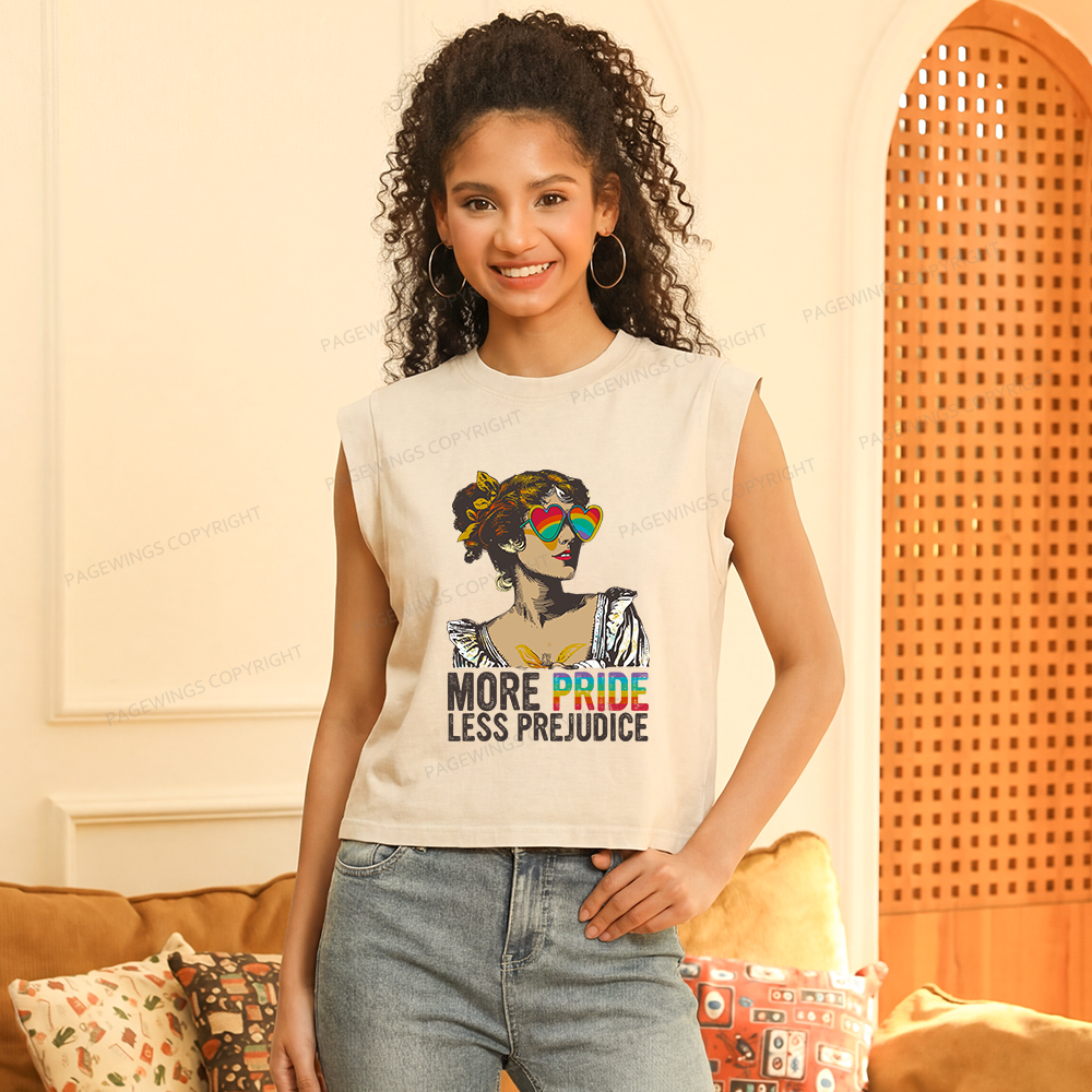 Pagewings More Pride Less Prejudice Women's Washed Tank Top