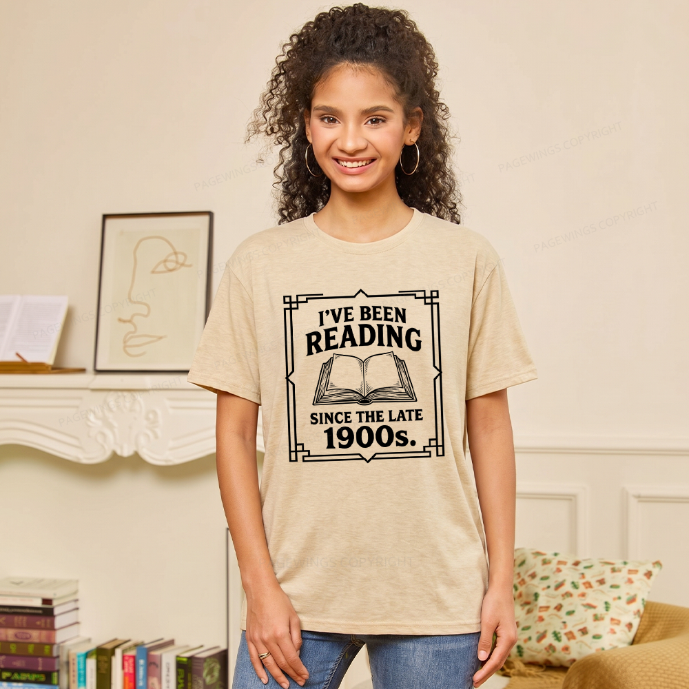 Pagewings I’ve Been Reading Since The Late 1900s Unisex Heather T-Shirt
