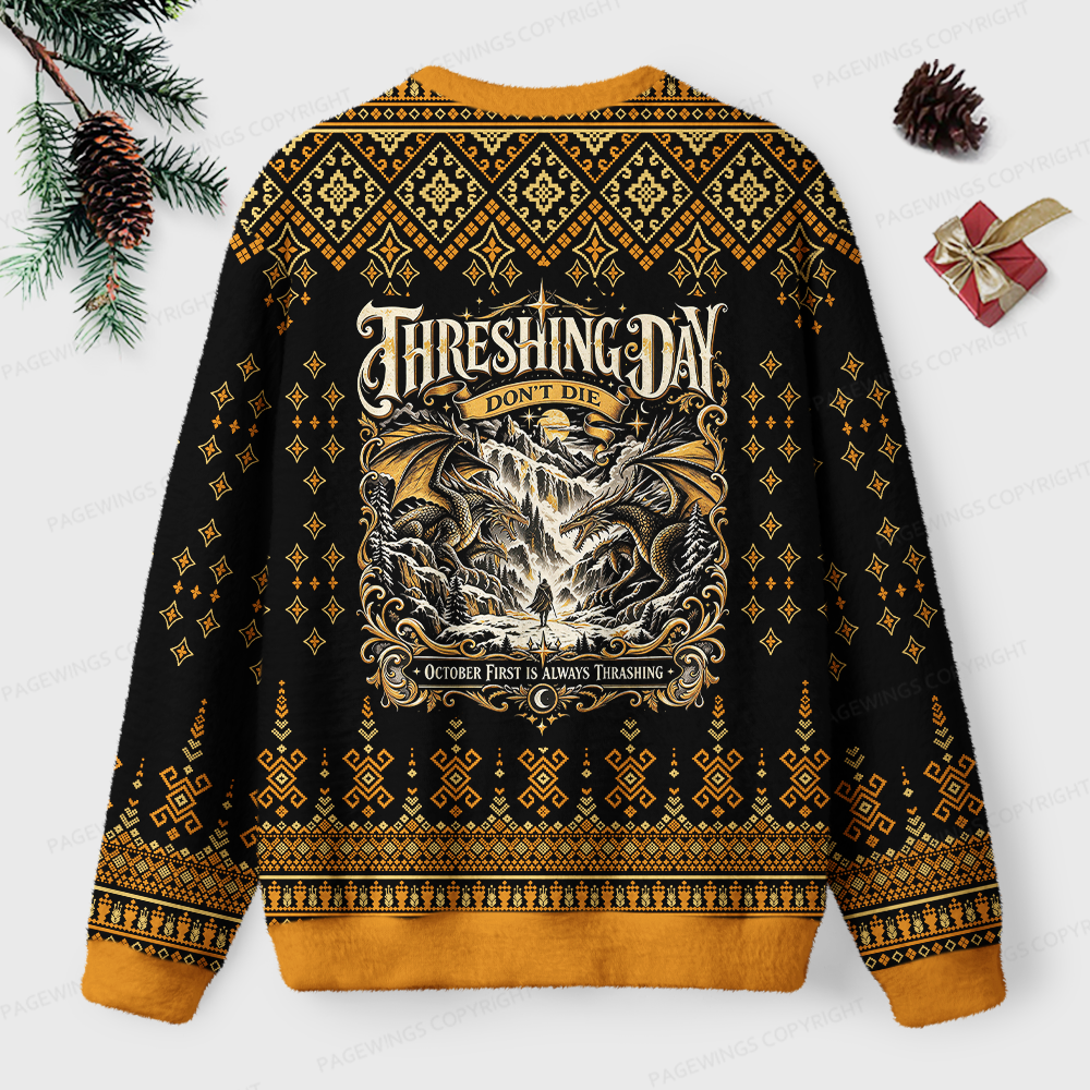 Pagewings Fantasy Book Lover Unisex Ugly Light Knit Sweatshirt
