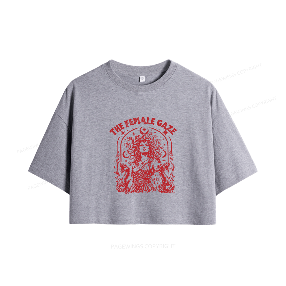 Pagewings Vintage Medusa Feminist Women Crop Tops