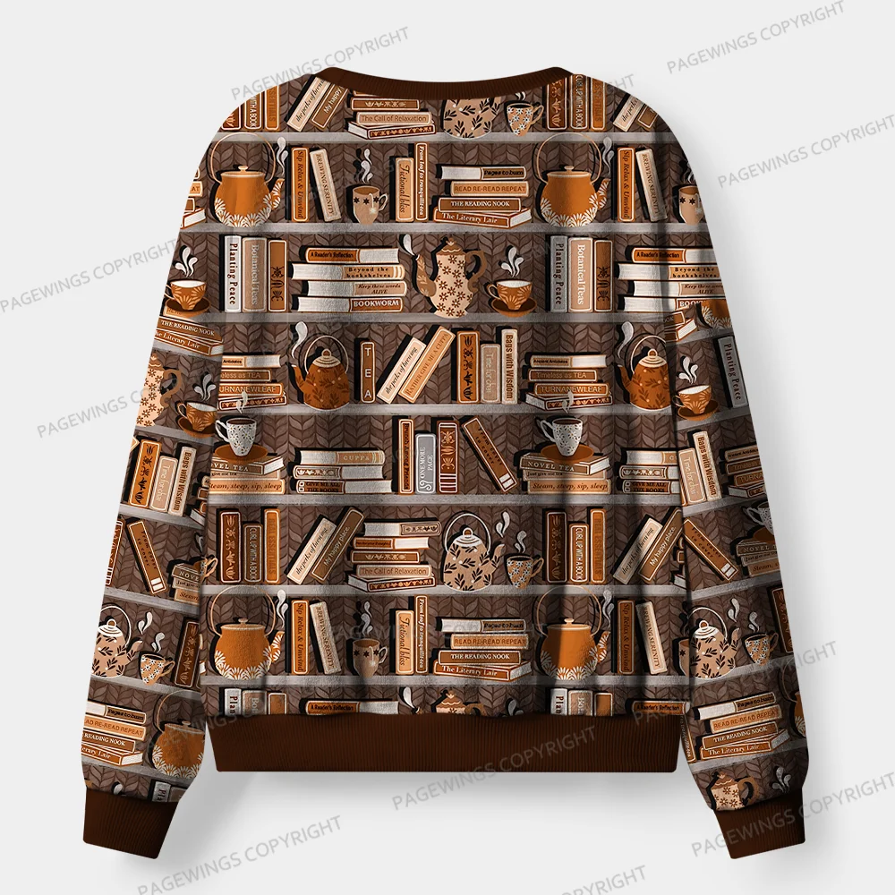 Pagewings Rather Give Me A Cuppa Unisex Flannel Pajama Set