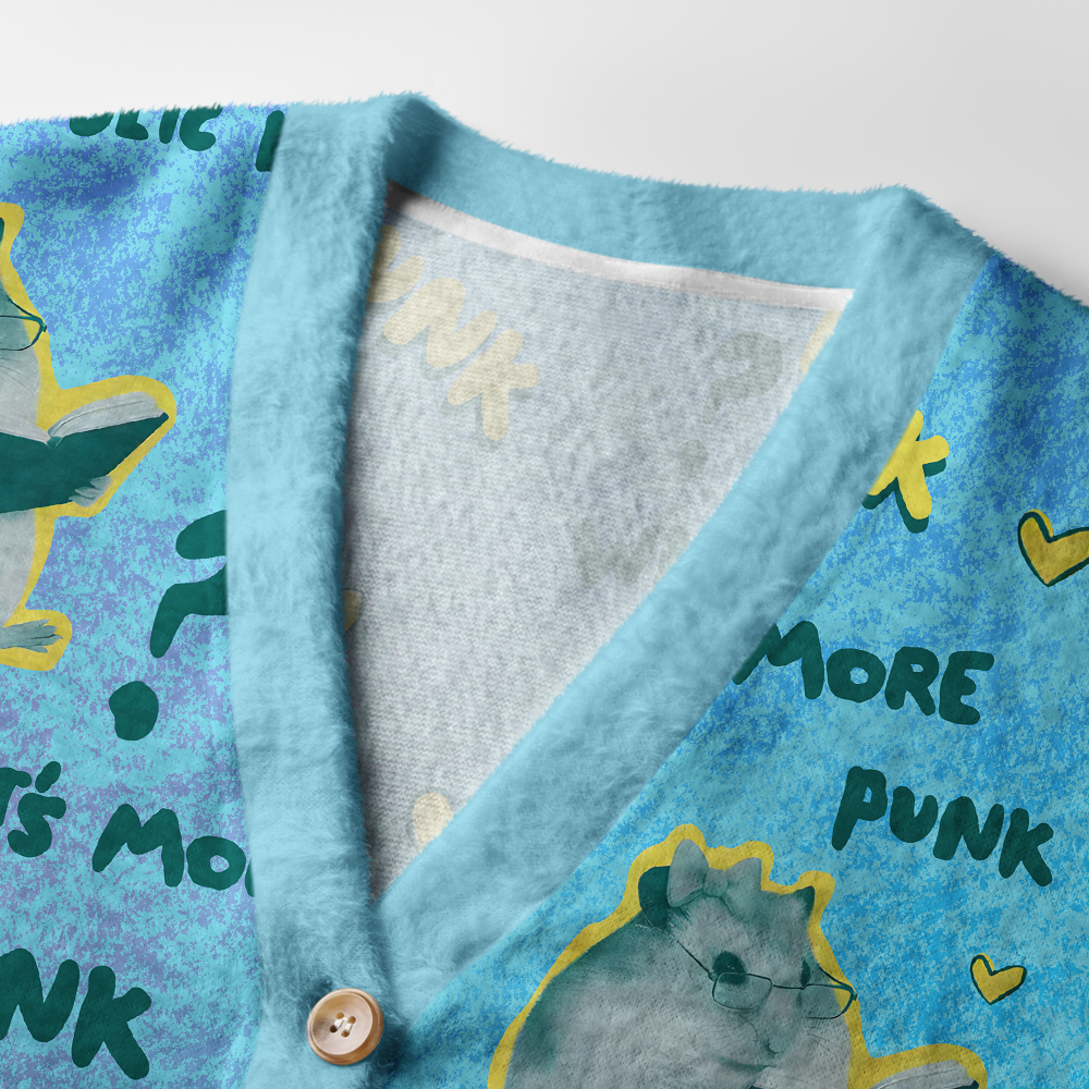 Pagewings What’s More Punk Than The Public Library Light Knit Unisex Cardigan Sweaters