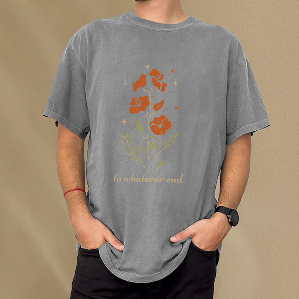 Pagewings Throne of Glass To Whatever End Unisex Washed T-shirt