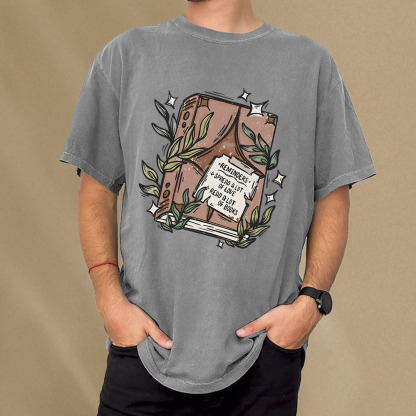 Pagewings Read A Lot Of Books Unisex Washed T-shirt