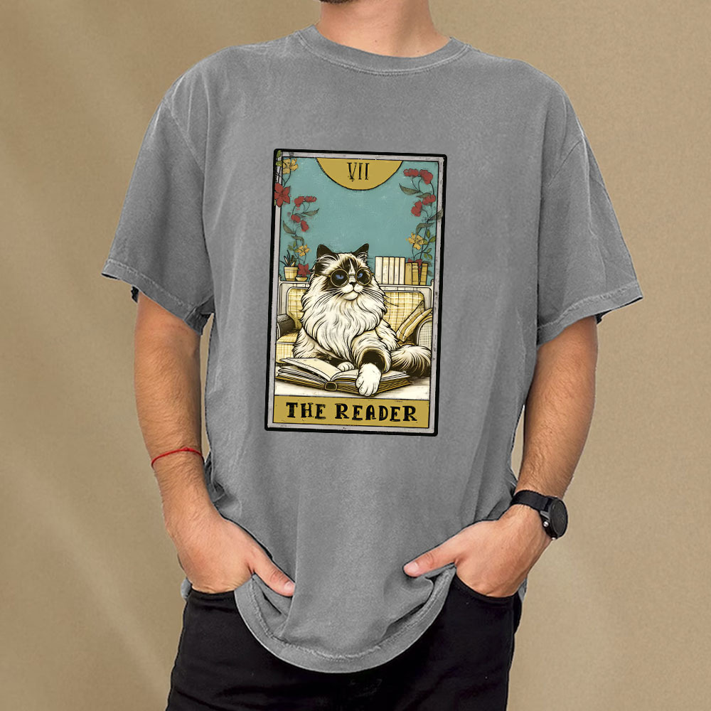 Pagewings The reader Unisex Washed T-shirt