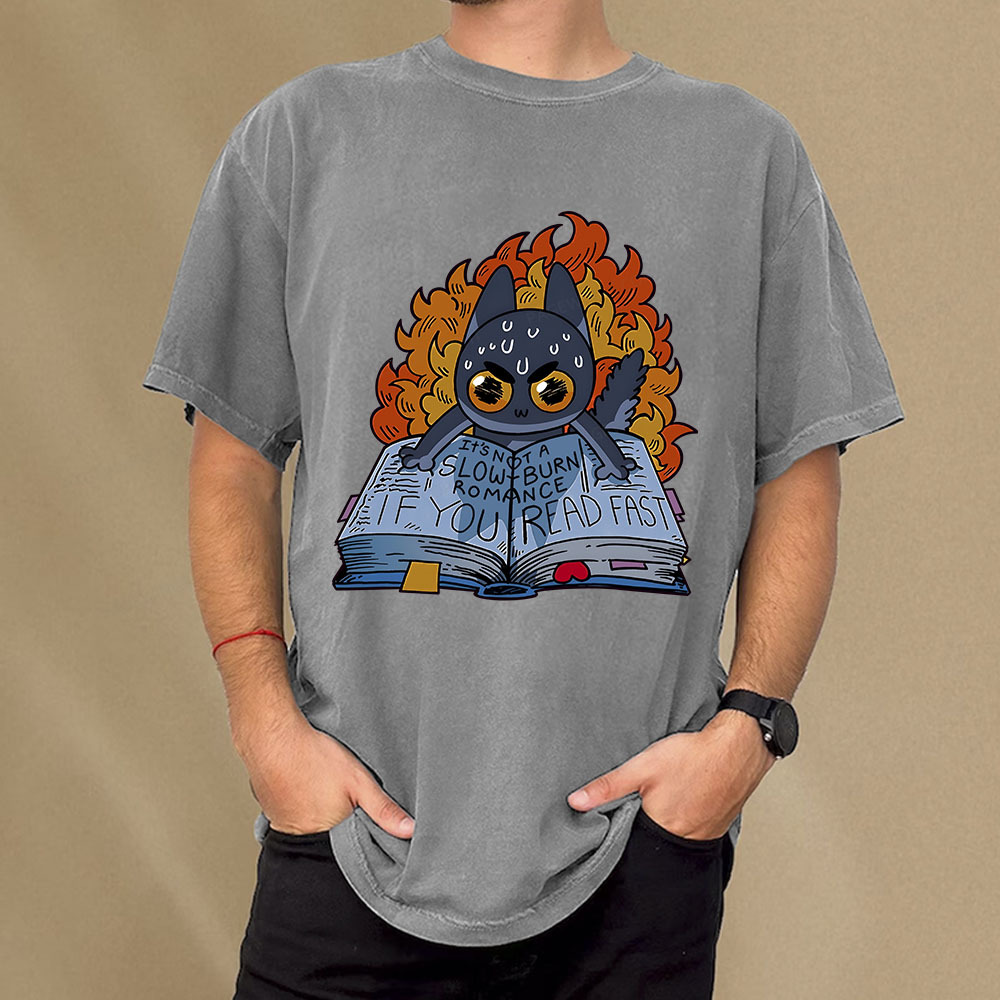 Pagewings If You Read Fast Unisex Washed T-shirt