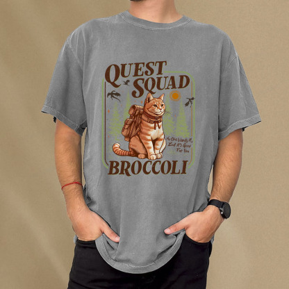 Pagewings Quest Squad Broccoli Unisex Washed T-shirt