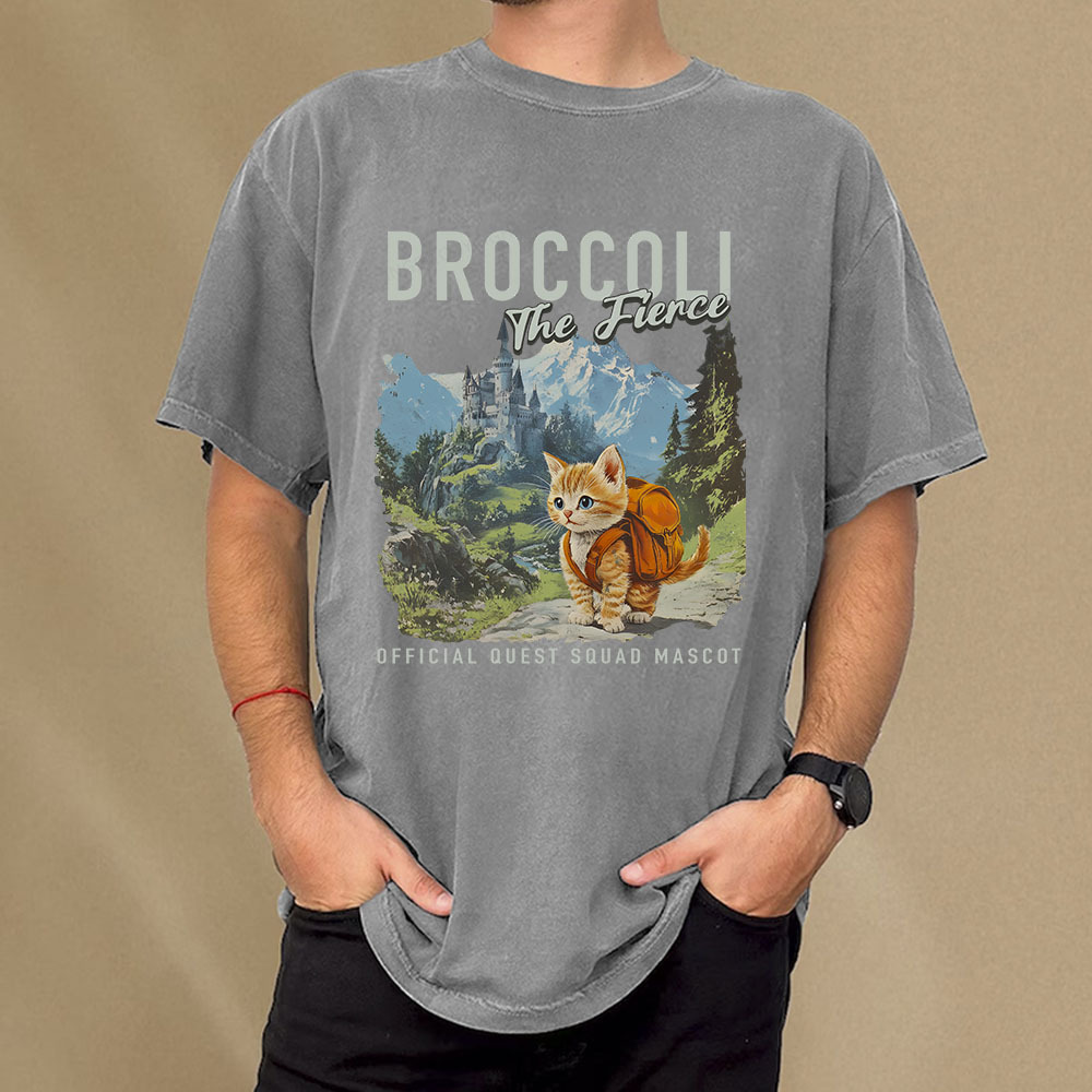 Pagewings Broccoli the Fierce Unisex Washed T-shirt