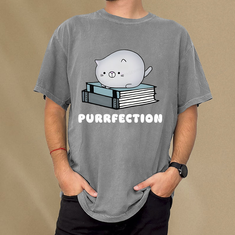 Pagewings Purrfection Unisex Washed T-shirt