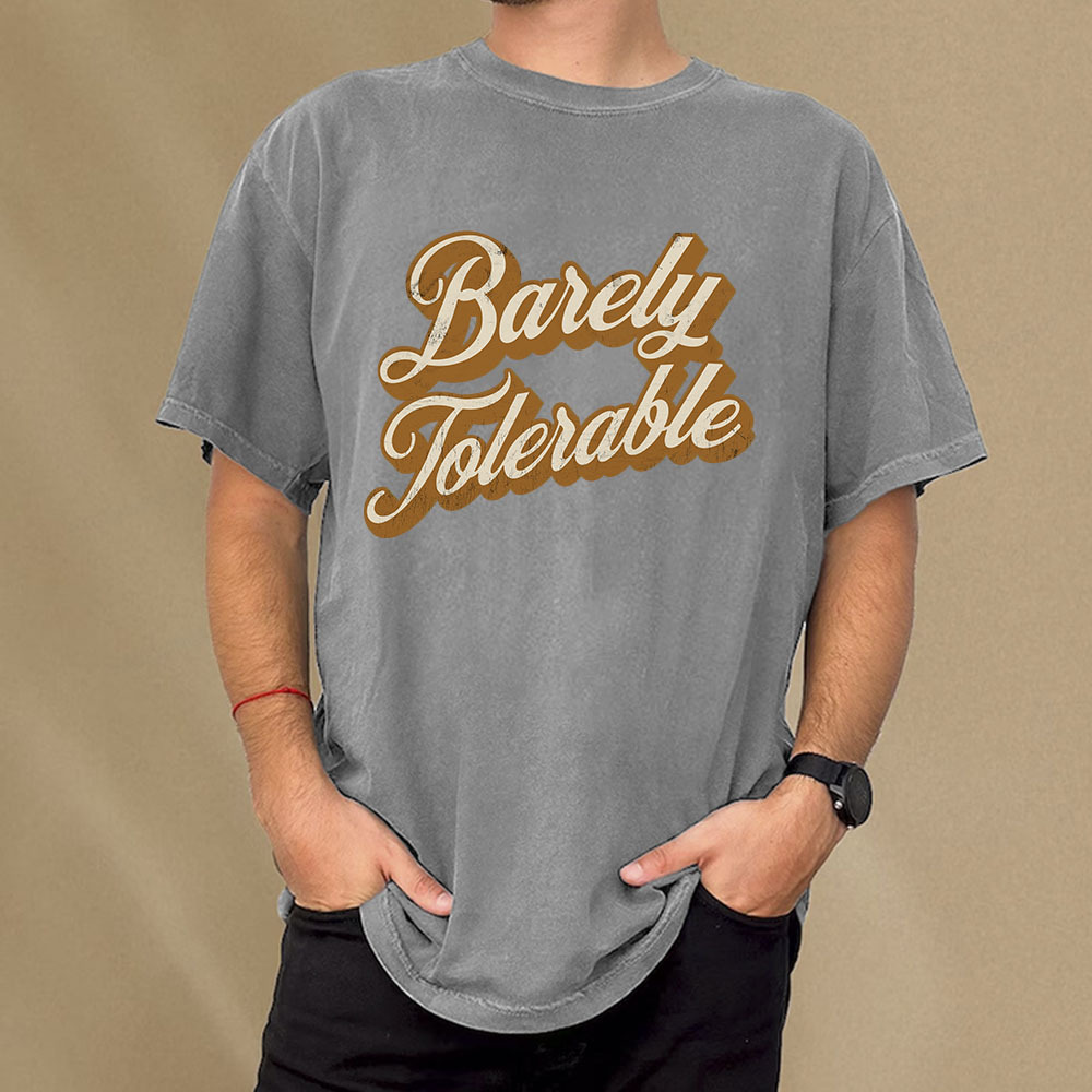 Pagewings Barely Tolerable Unisex Washed T-shirt