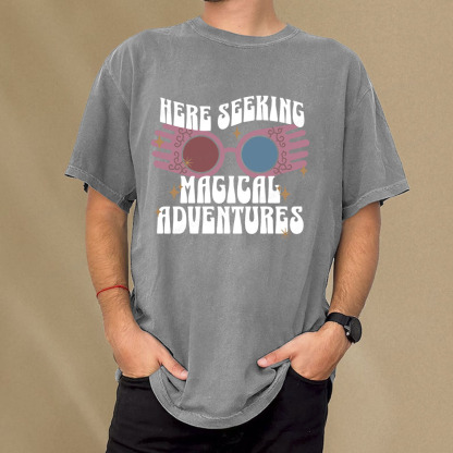 Pagewings Seeking Magical Adventures Unisex Washed T-shirt
