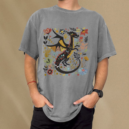 Pagewings Fantasy Reader Unisex Washed T-shirt
