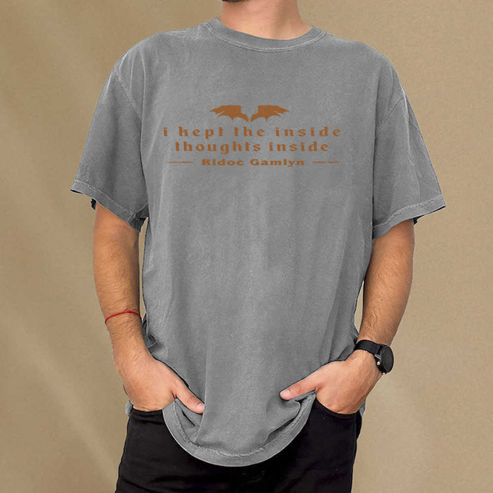 Pagewings I Kept The Inside Thoughts Inside Unisex Washed T-shirt