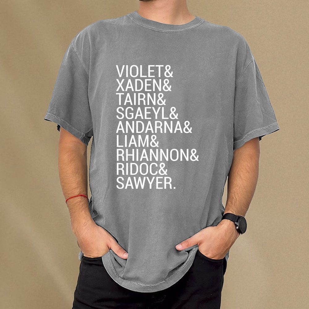 Pagewings Fourth Wing Squad Unisex Washed T-shirt