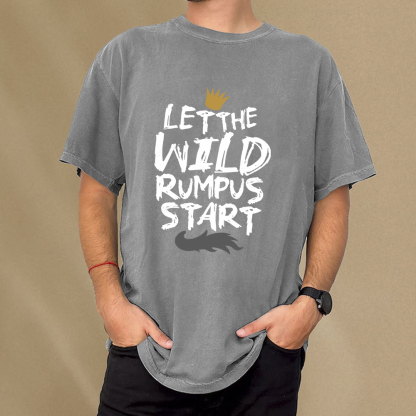 Pagewings Let the Wild Rumpus Start  Unisex Washed T-shirt
