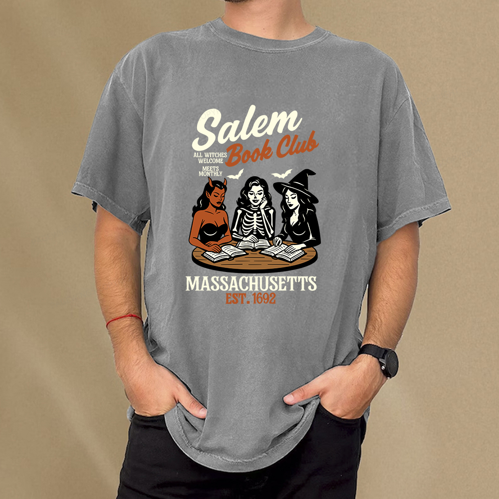 Pagewings Salem Book Club Unisex Washed T-shirt