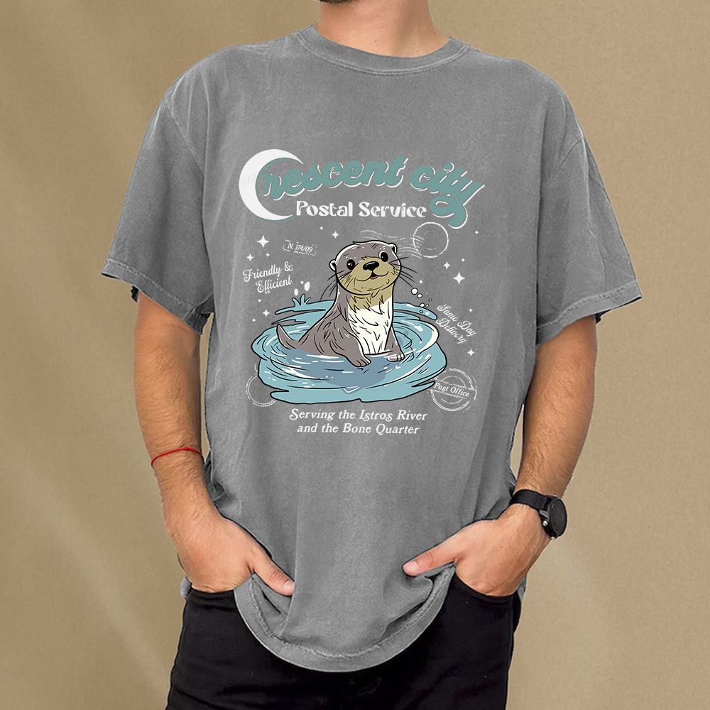 Pagewings Crescent City Postal Service Unisex Washed T-shirt