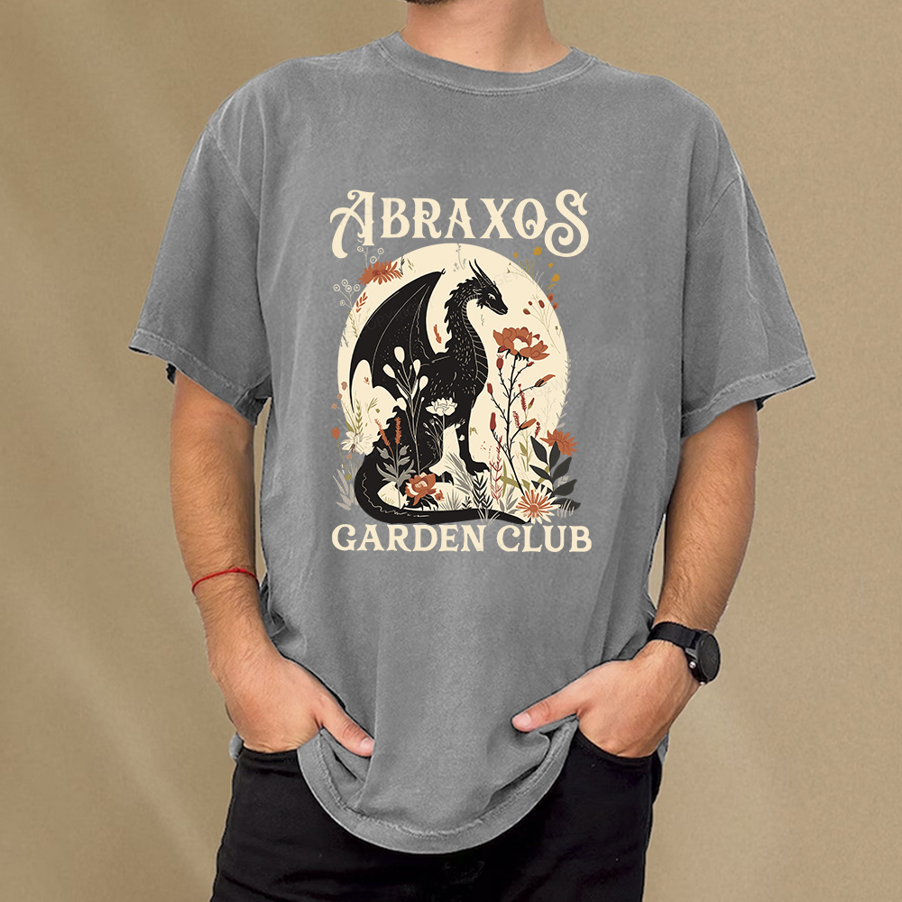 Pagewings Abraxos Flower Garden Club Unisex Washed T-shirt