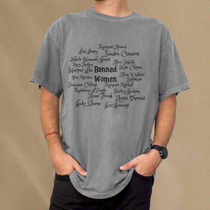 Pagewings Banned books Unisex Washed T-shirt