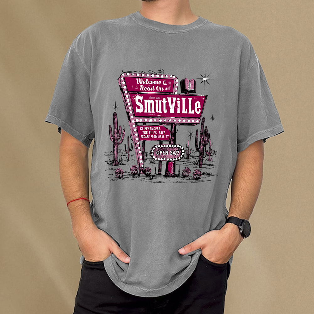 Pagewings Welcome To Smutville Unisex Washed T-shirt