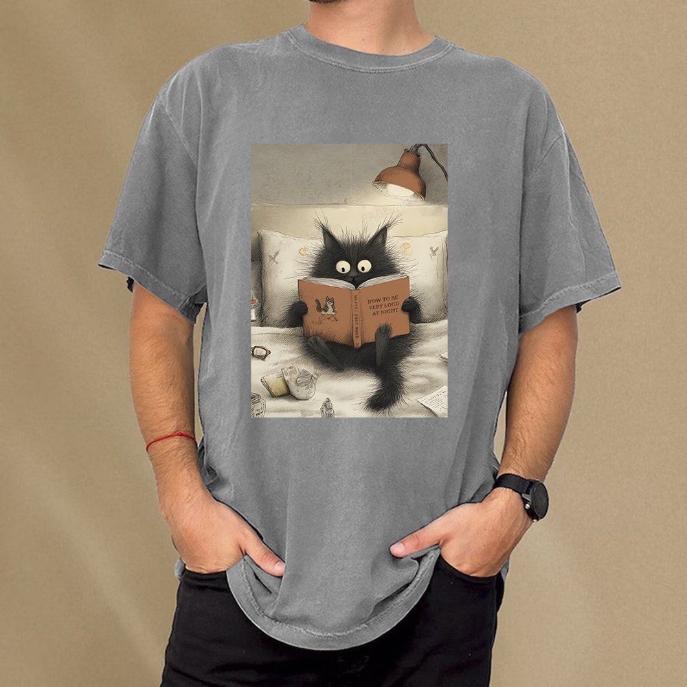 Pagewings Funny Bookish Unisex Washed T-shirt