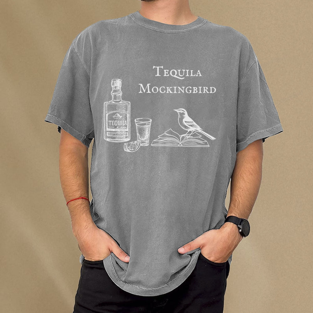 Pagewings Tequila Mockingbird Unisex Washed T-shirt