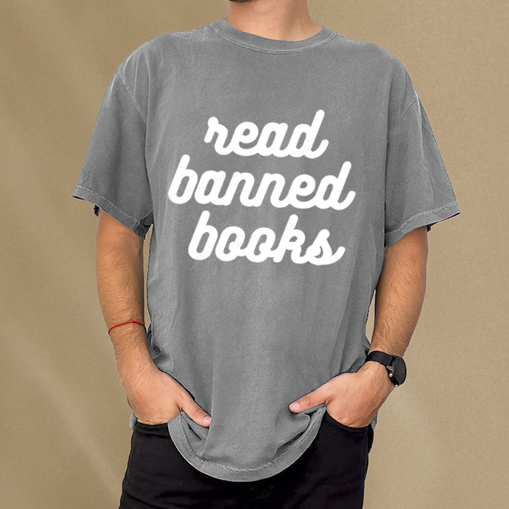 Pagewings Read Banned Books Unisex Tee Unisex Washed T-shirt