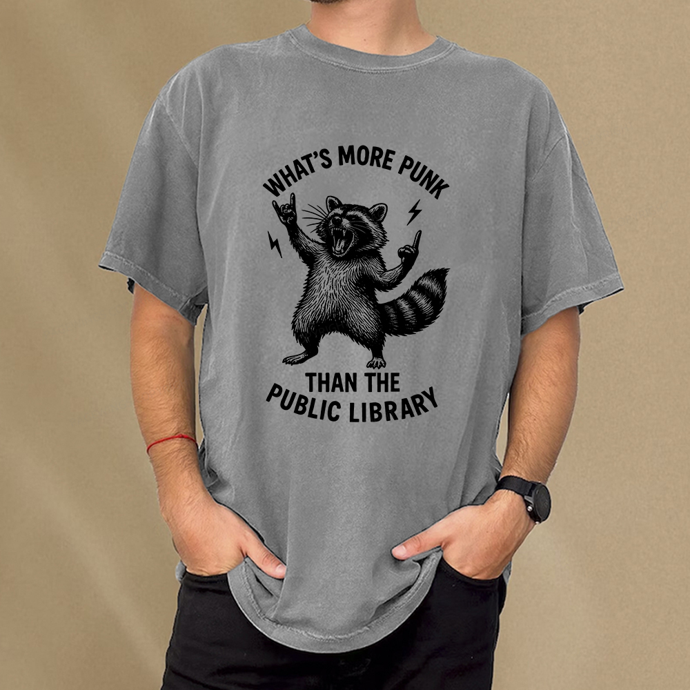 Pagewings What’s More Punk Than The Public Library Unisex Washed T-shirt