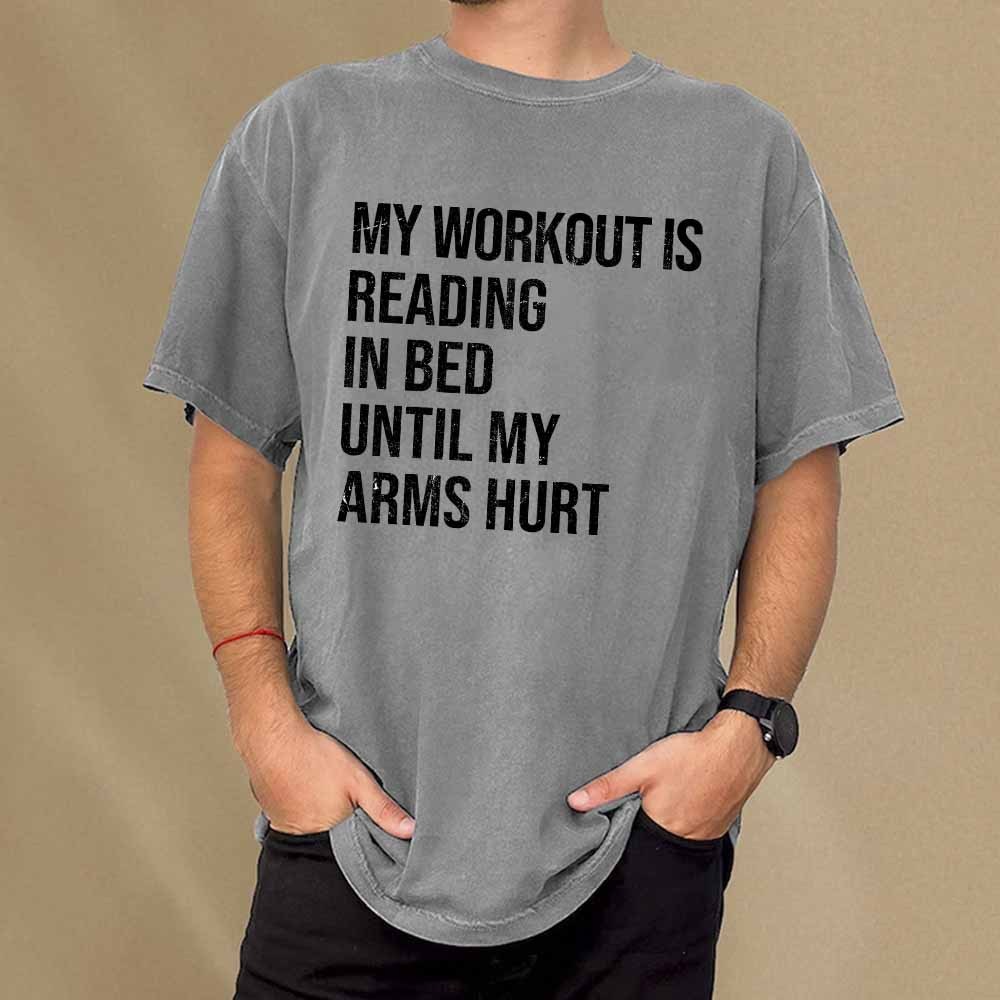 Pagewings My Workout Reading Unisex Washed T-shirt