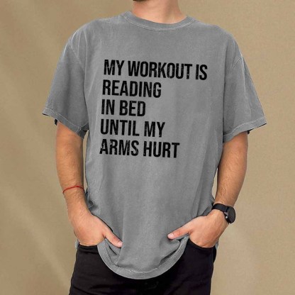 Pagewings My Workout Reading Unisex Washed T-shirt