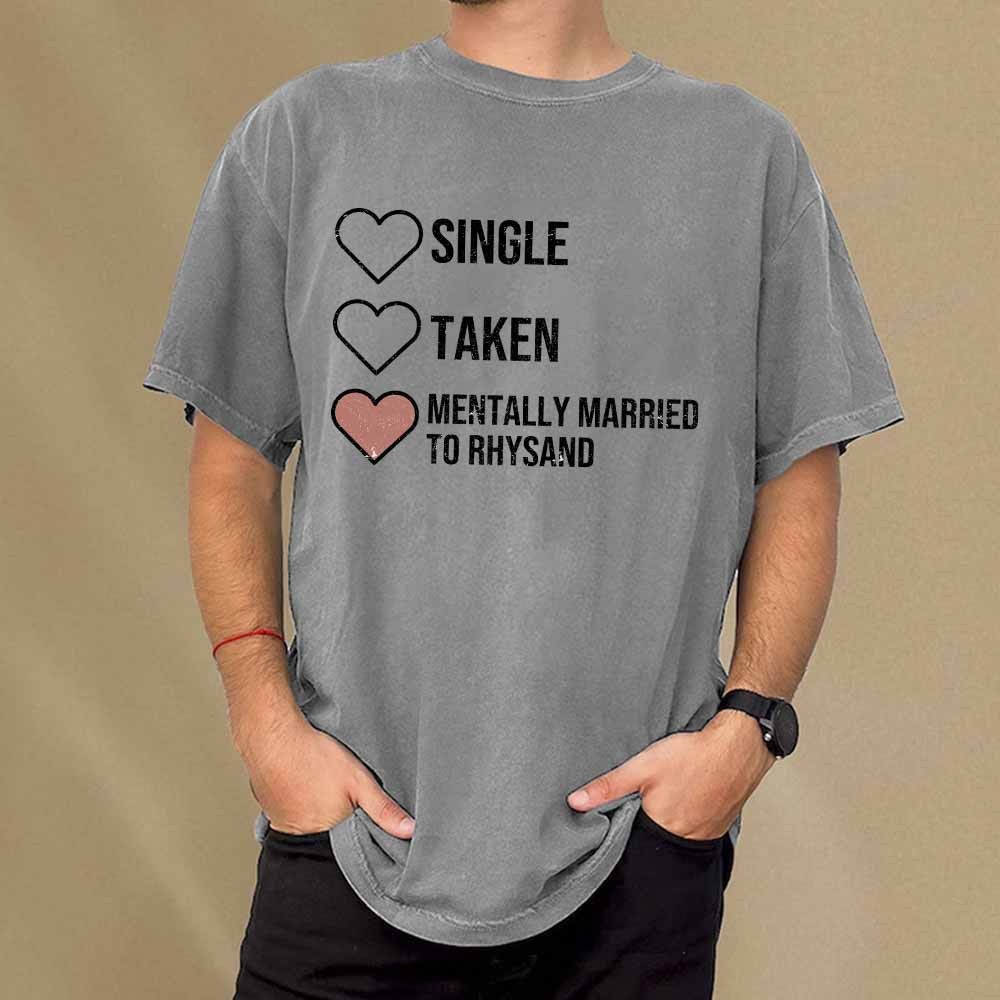 Pagewings Mentally Married To Rhysand  Unisex Washed T-shirt