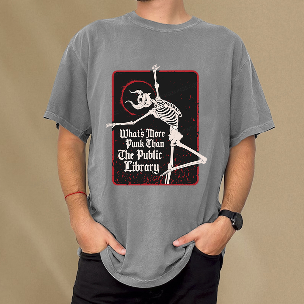 Pagewings What's More Punk Than The Public Library Unisex Washed T-shirt