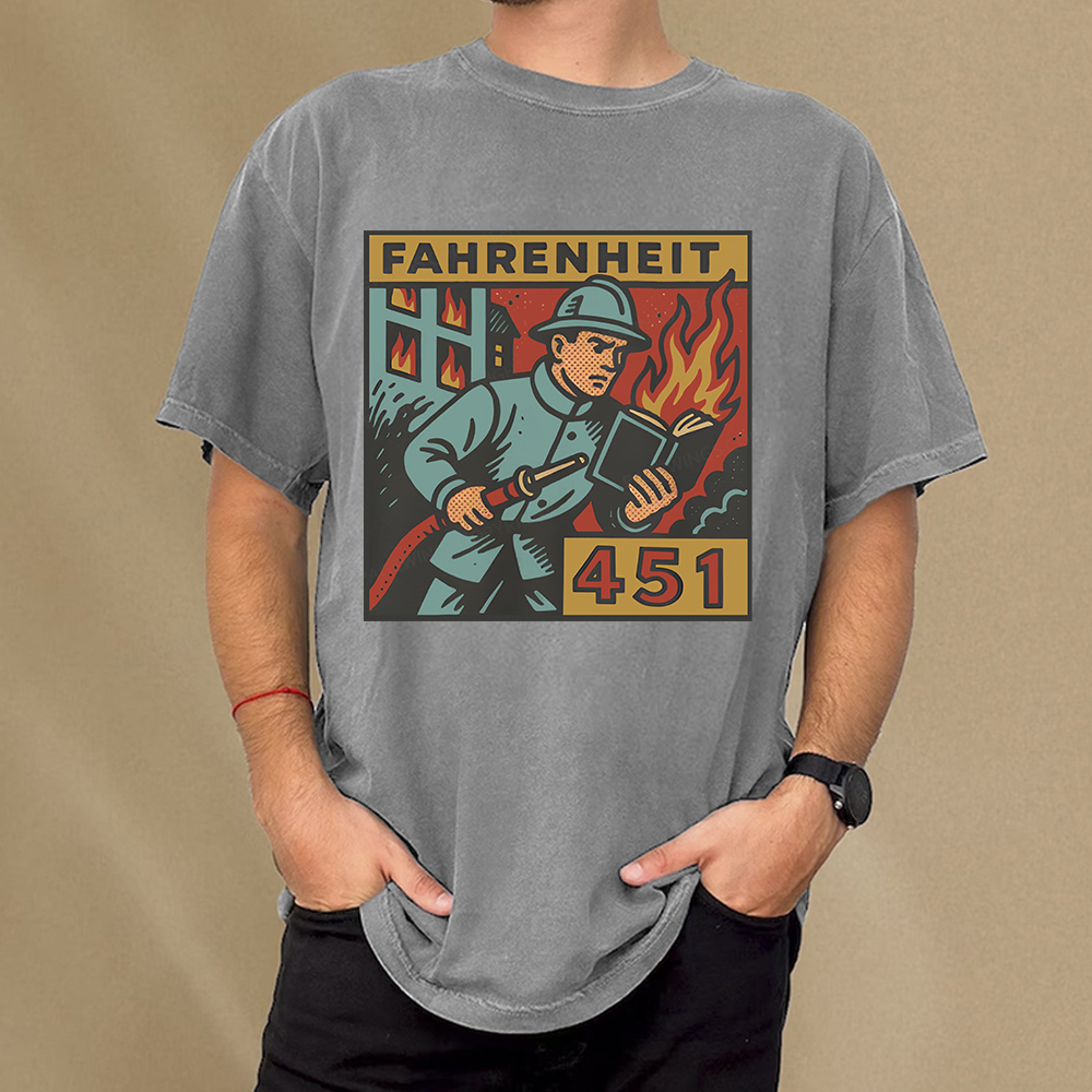 Pagewings Literature 451 Unisex Washed T-shirt