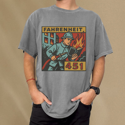 Pagewings Literature 451 Unisex Washed T-shirt