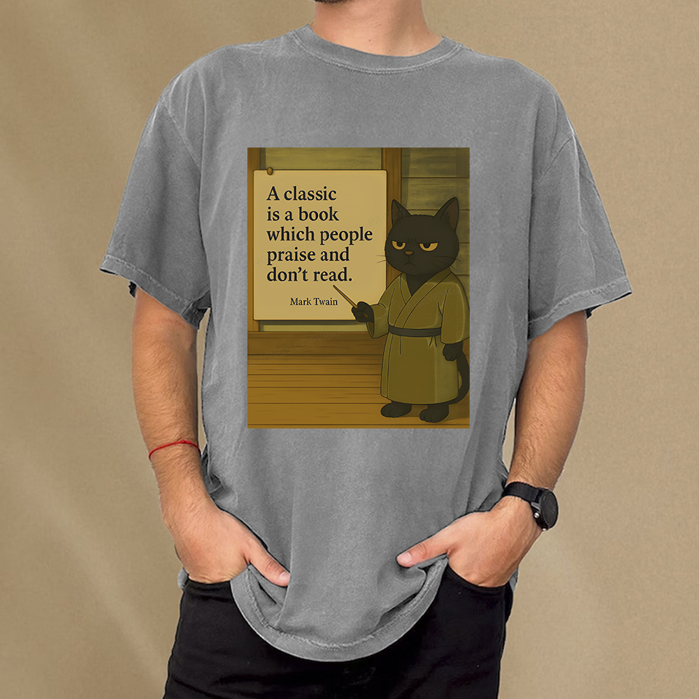 Pagewings A Classic Is A Book Which People Praise And Don't Read Unisex Washed T-shirt