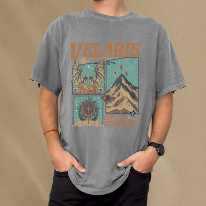 Pagewings Velaris City Of Starlight Unisex Washed T-shirt