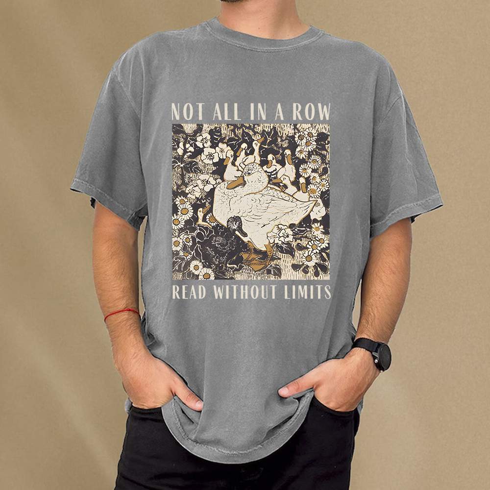 Pagewings Not All In A Row Read Without Limits Unisex Washed T-shirt