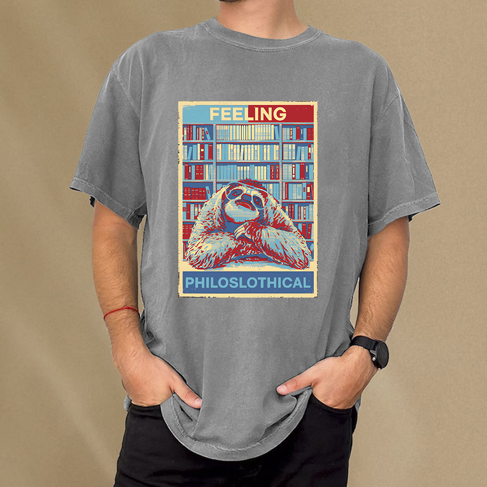Pagewings Feeling Philoslothical Unisex Washed T-shirt