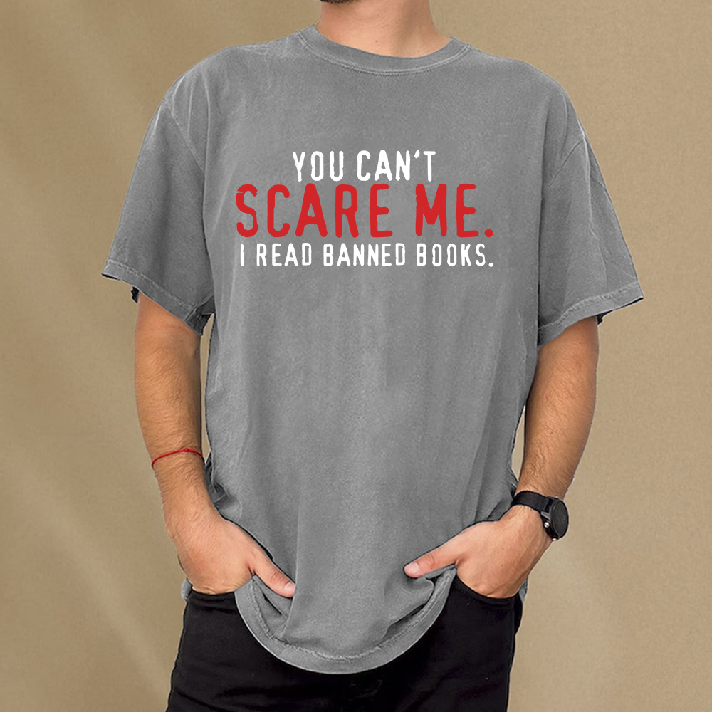 Pagewings You Can’t Scare Me I Read Banned Books Unisex Washed T-shirt