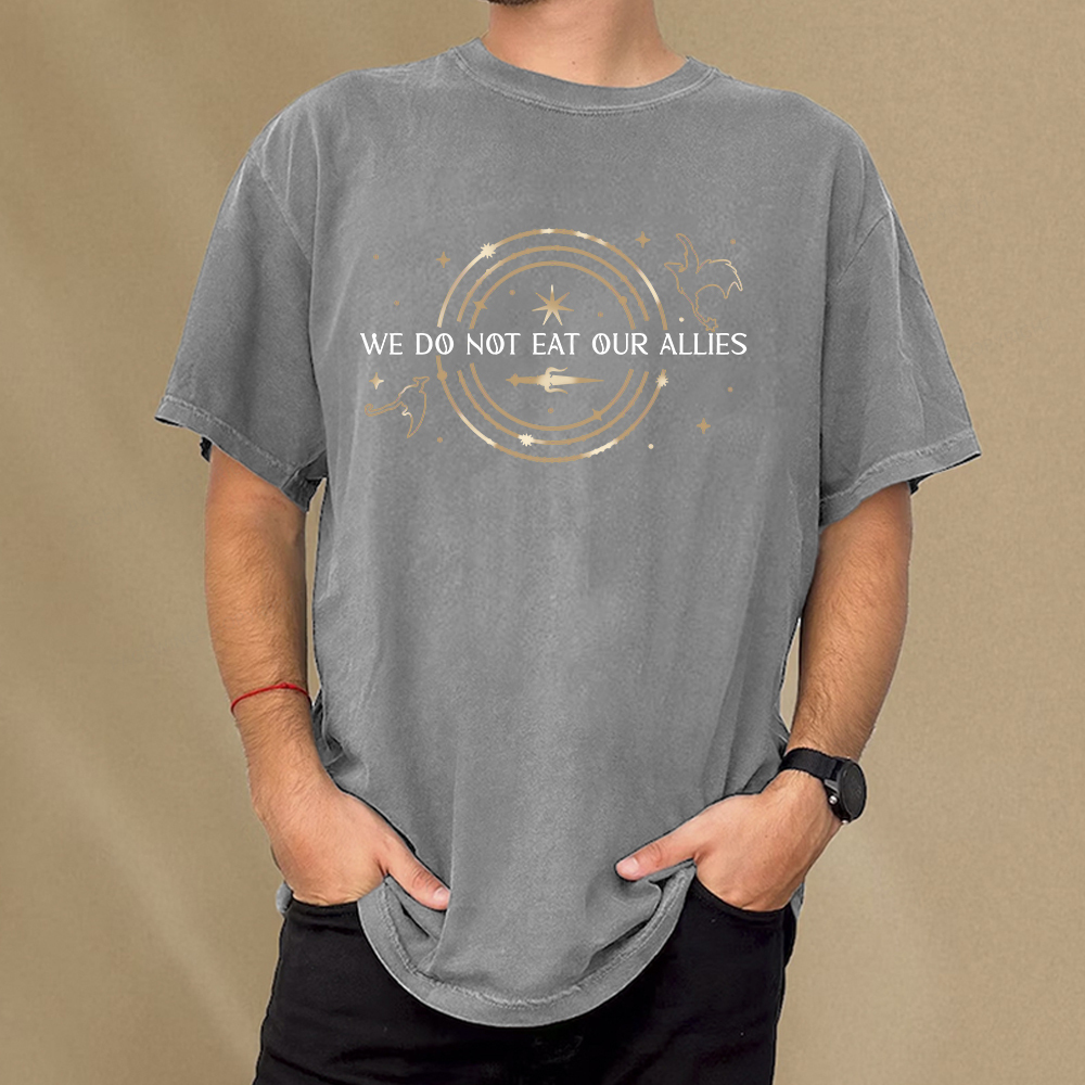 Pagewings We Do Not Eat Our Allies Unisex Washed T-shirt