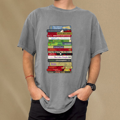 Pagewings Classic Banned Books Unisex Washed T-shirt