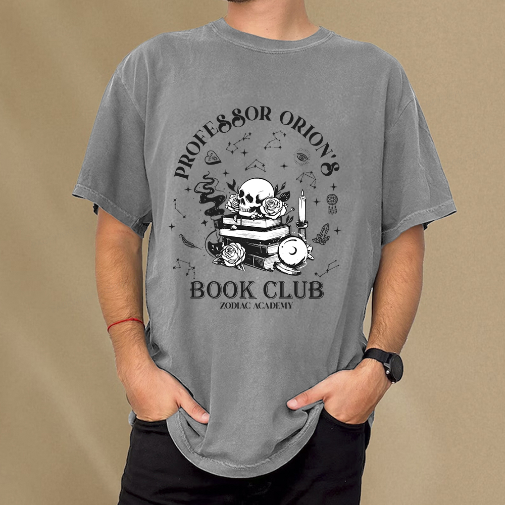 Pagewings Professor Orion's Book Club Unisex Washed T-shirt