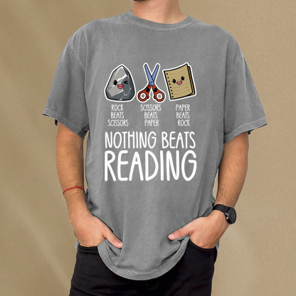 Pagewings Nothing Beats Reading Unisex Washed T-shirt