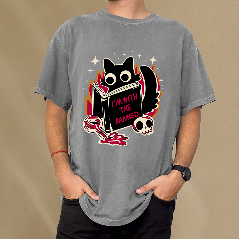 Pagewings I‘m With The Banned Unisex Washed T-shirt