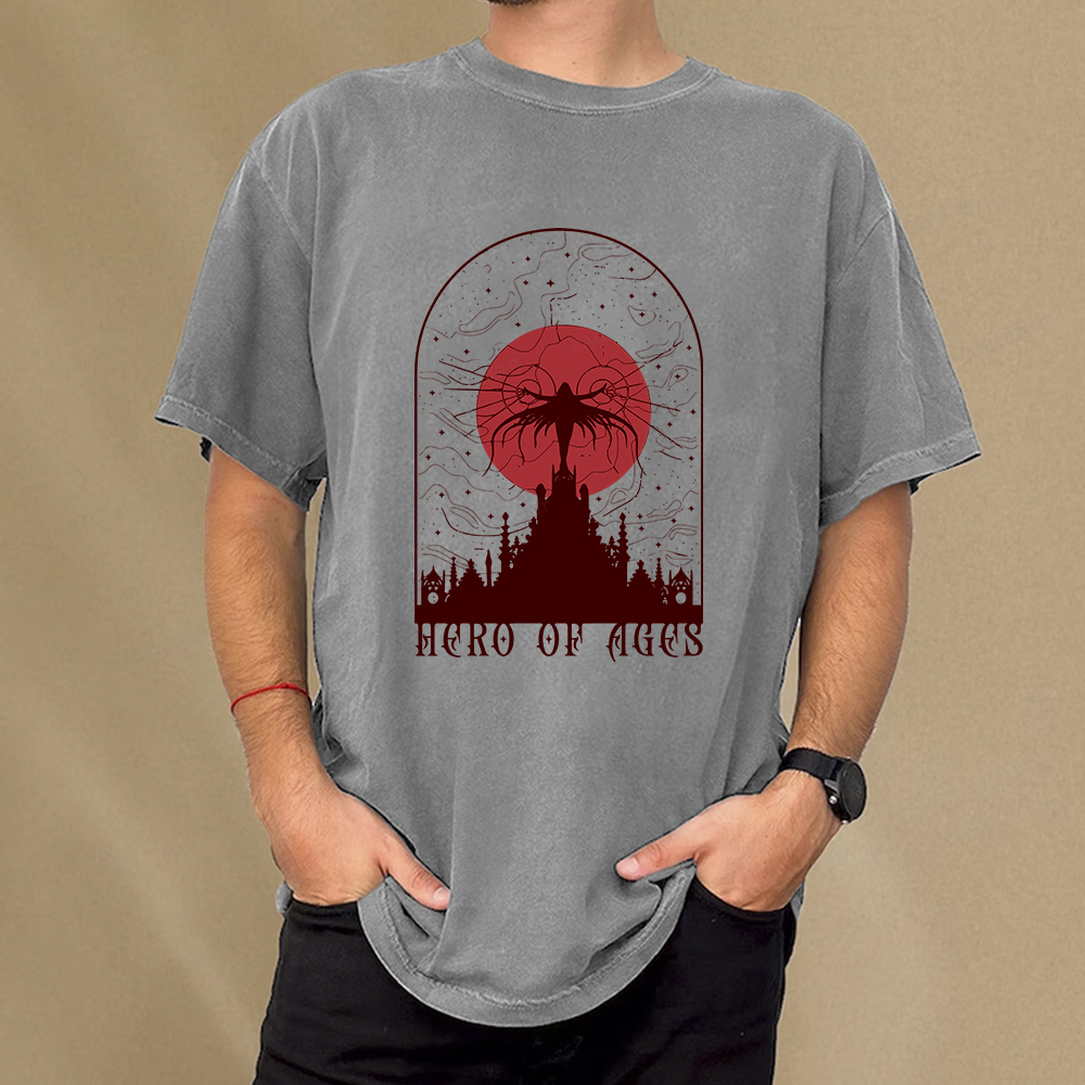 Pagewings Mist Bookish Unisex Washed T-shirt