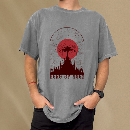 Pagewings Mist Bookish Unisex Washed T-shirt