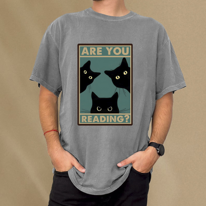 Pagewings Are You Reading Unisex Washed T-shirt