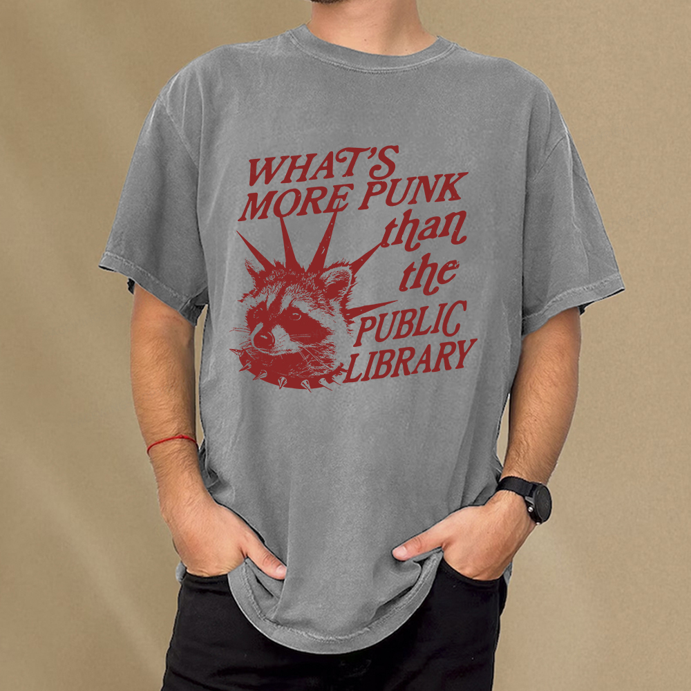 Pagewings What’s More Punk Than The Public Library Unisex Washed T-shirt